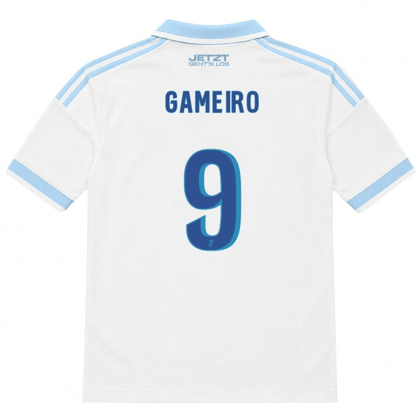 Danxen Kinderen Kévin Gameiro #9 Licht Hemelsblauw Wit Rood Uitshirt Uittenue 2026/27 T-Shirt