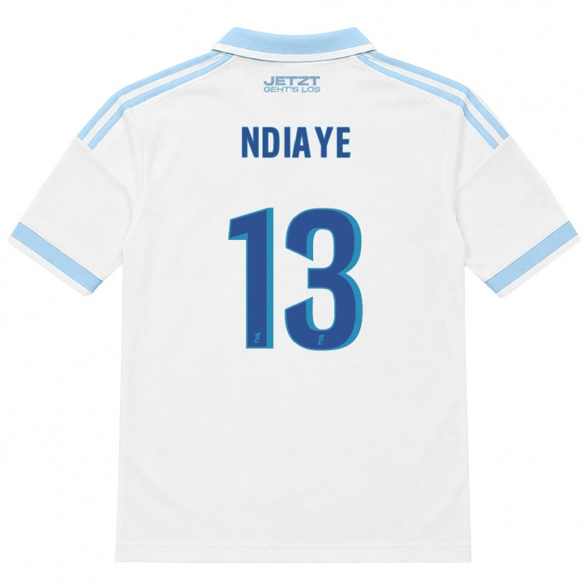 Danxen Kinderen Serigne Ndiaye #13 Licht Hemelsblauw Wit Rood Uitshirt Uittenue 2026/27 T-Shirt