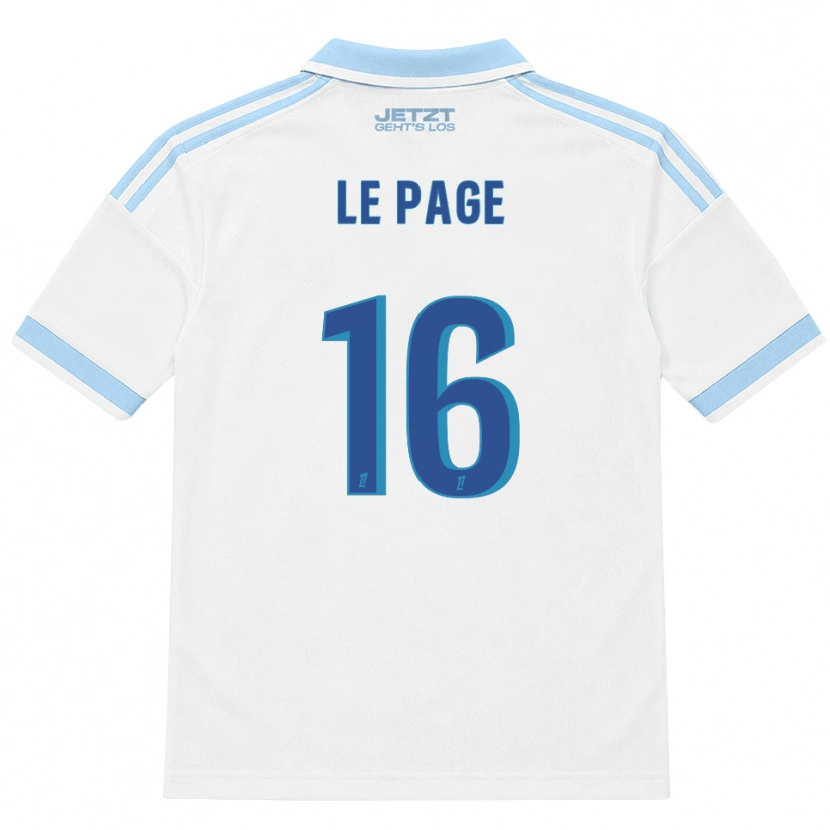 Danxen Kinderen Manon Le Page #16 Licht Hemelsblauw Wit Rood Uitshirt Uittenue 2026/27 T-Shirt