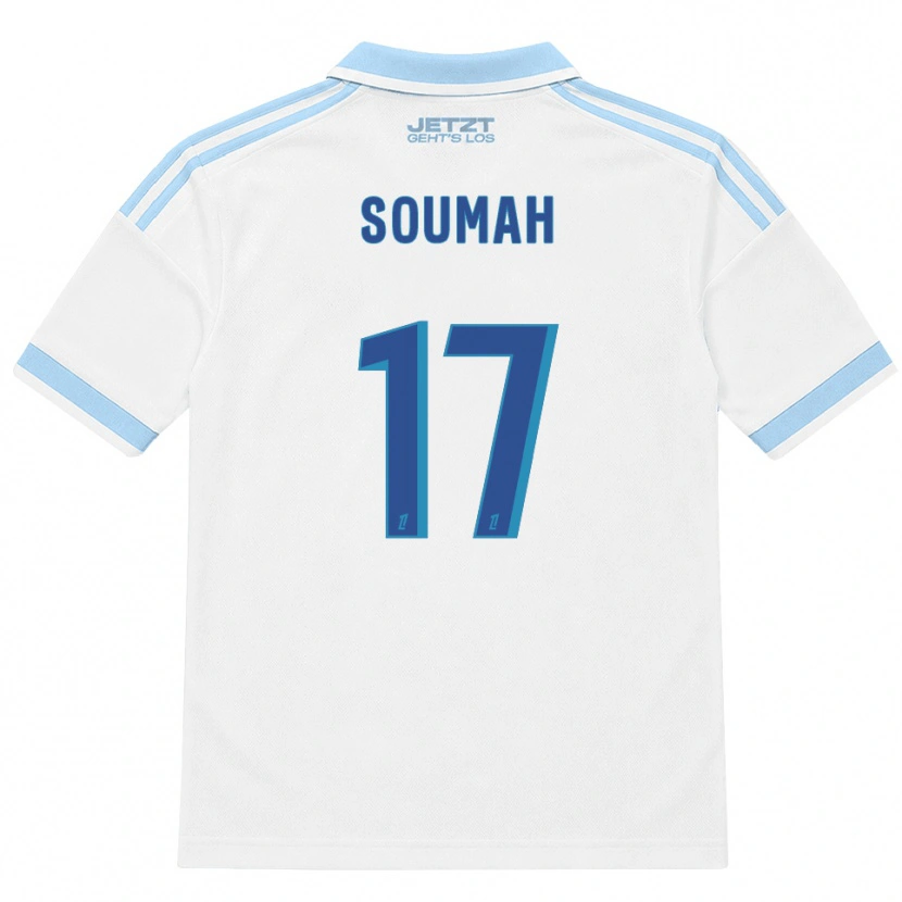 Danxen Kinderen Malick Soumah #17 Licht Hemelsblauw Wit Rood Uitshirt Uittenue 2026/27 T-Shirt