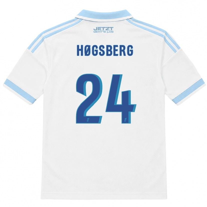 Danxen Kinderen Lucas Høgsberg #24 Licht Hemelsblauw Wit Rood Uitshirt Uittenue 2026/27 T-Shirt