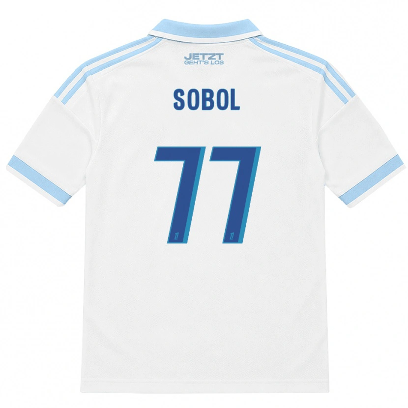 Danxen Kinderen Eduard Sobol #77 Licht Hemelsblauw Wit Rood Uitshirt Uittenue 2026/27 T-Shirt