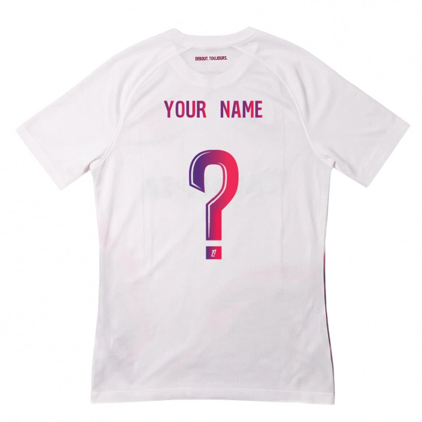 Danxen Kinderen Uw Naam #0 Wit Roze Paars Uitshirt Uittenue 2026/27 T-Shirt