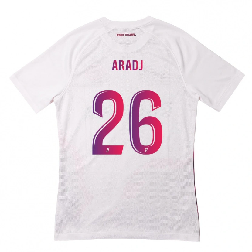 Danxen Kinderen Ylies Aradj #26 Wit Roze Paars Uitshirt Uittenue 2026/27 T-Shirt