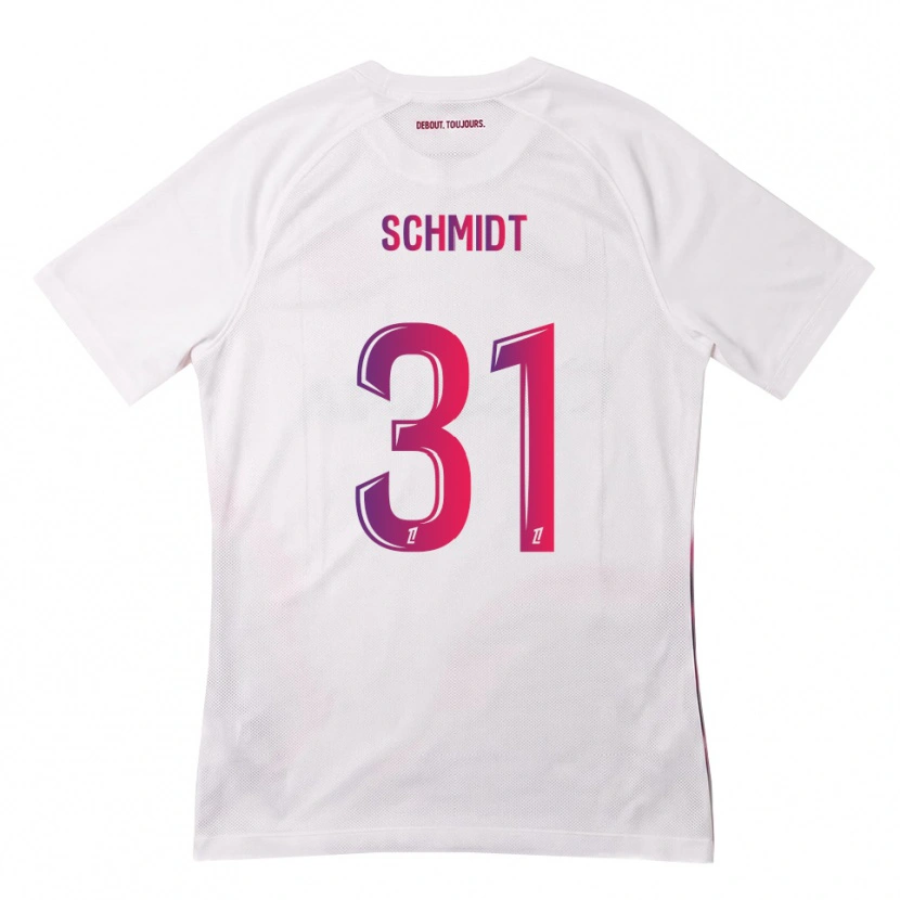 Danxen Kinderen Niklas Schmidt #31 Wit Roze Paars Uitshirt Uittenue 2026/27 T-Shirt