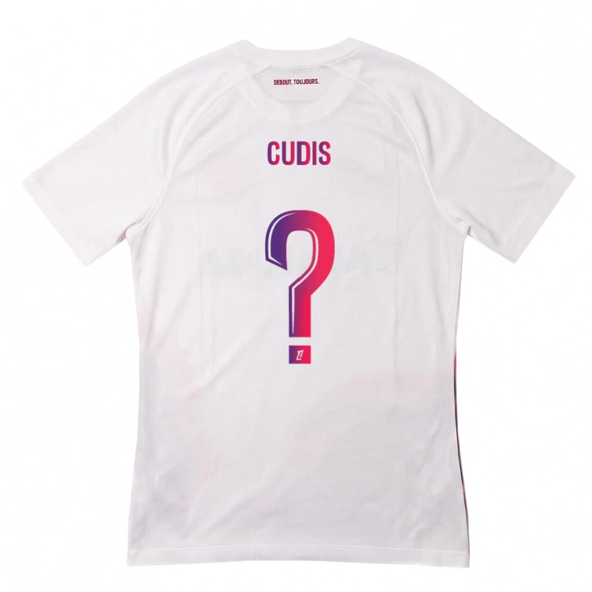 Danxen Kinderen Sacha Cudis #0 Wit Roze Paars Uitshirt Uittenue 2026/27 T-Shirt