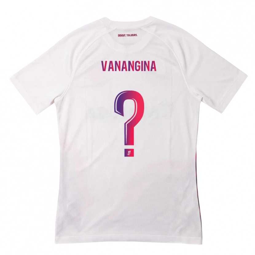 Danxen Kinderen Mechack Niombo Vanangina #0 Wit Roze Paars Uitshirt Uittenue 2026/27 T-Shirt
