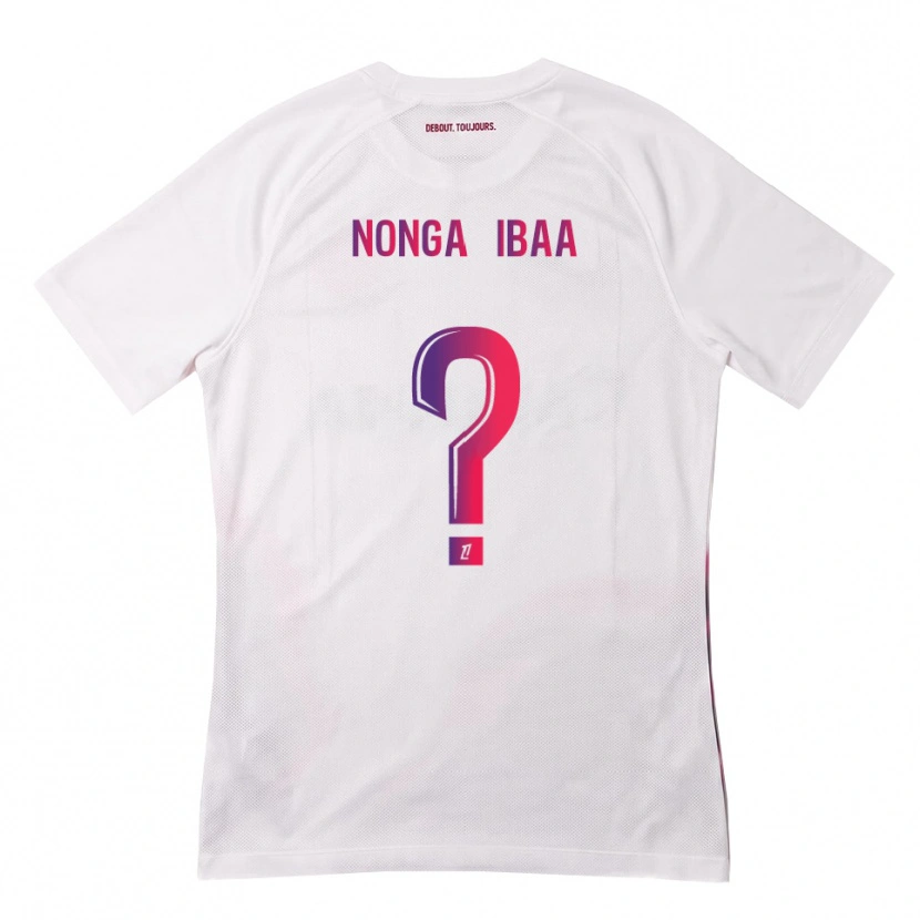 Danxen Kinderen Alou Nonga Ibaa #0 Wit Roze Paars Uitshirt Uittenue 2026/27 T-Shirt