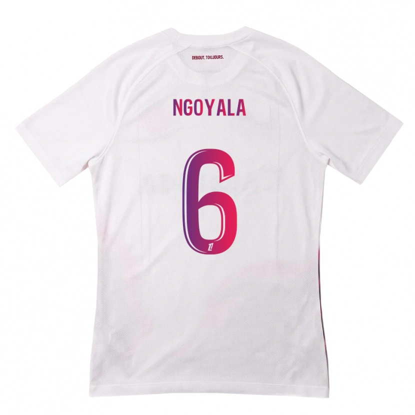 Danxen Kinderen Frédéric Efuele Ngoyala #6 Wit Roze Paars Uitshirt Uittenue 2026/27 T-Shirt