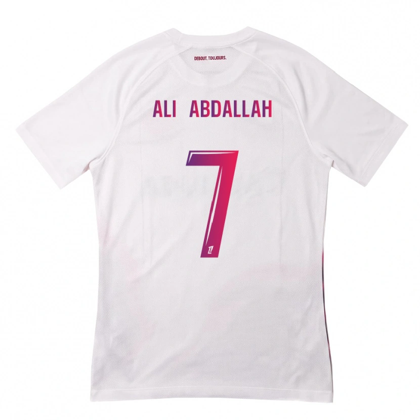 Danxen Kinderen Nivine Ali Abdallah #7 Wit Roze Paars Uitshirt Uittenue 2026/27 T-Shirt
