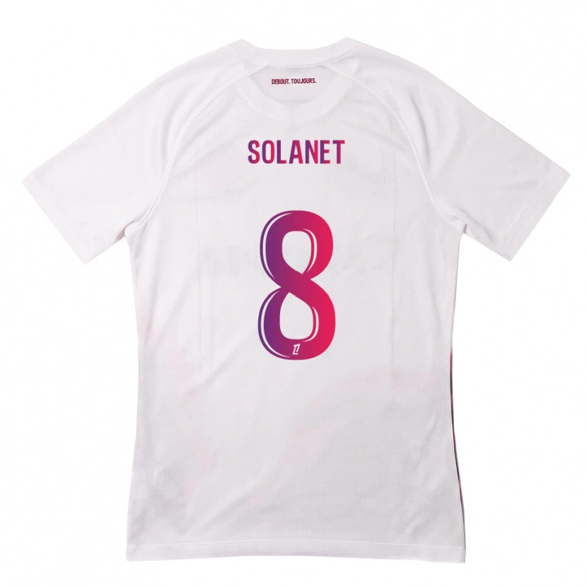 Danxen Kinderen Tatiana Solanet #8 Wit Roze Paars Uitshirt Uittenue 2026/27 T-Shirt