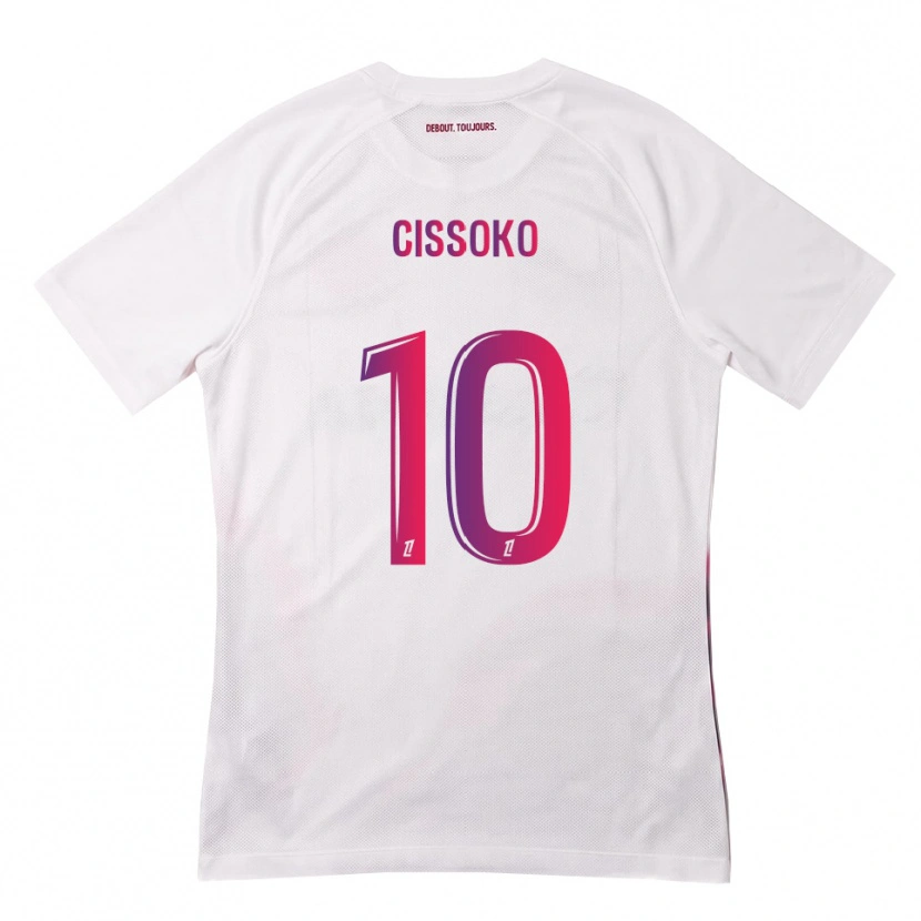 Danxen Kinderen Ibrahim Cissoko #10 Wit Roze Paars Uitshirt Uittenue 2026/27 T-Shirt