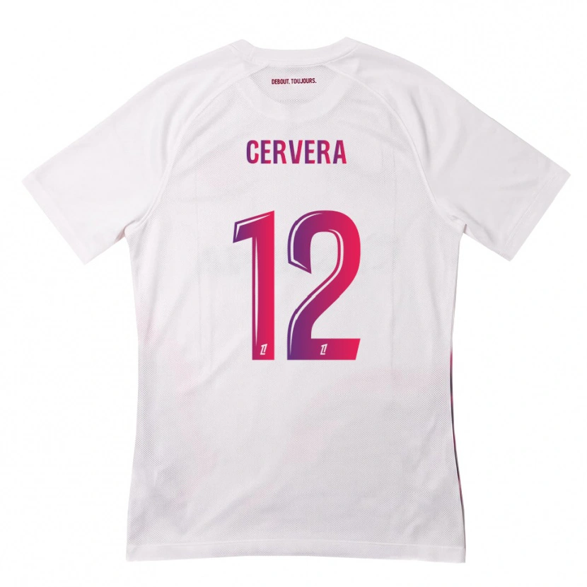 Danxen Kinderen Laurianne Cervera #12 Wit Roze Paars Uitshirt Uittenue 2026/27 T-Shirt