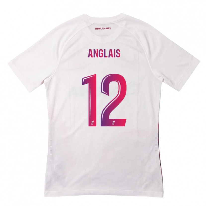Danxen Kinderen Anaëlle Anglais #12 Wit Roze Paars Uitshirt Uittenue 2026/27 T-Shirt
