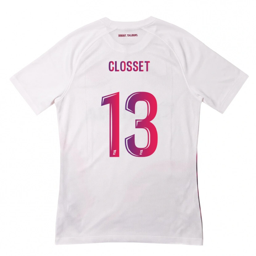 Danxen Kinderen Océane Closset #13 Wit Roze Paars Uitshirt Uittenue 2026/27 T-Shirt