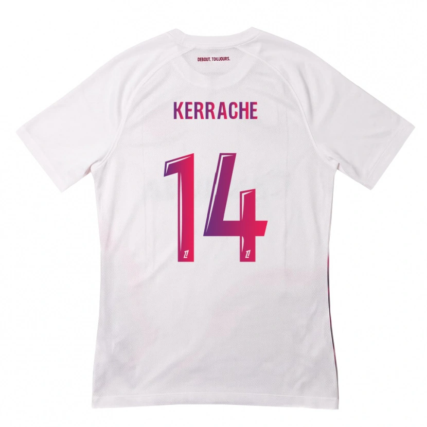 Danxen Kinderen Marina Kerrache #14 Wit Roze Paars Uitshirt Uittenue 2026/27 T-Shirt