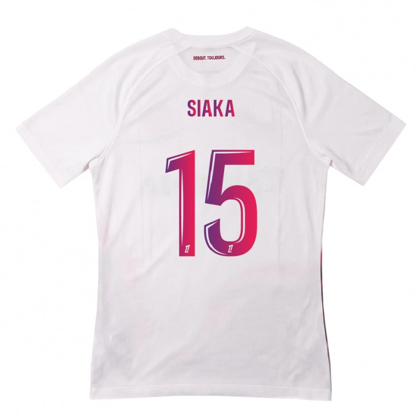 Danxen Kinderen Nazihary Siaka #15 Wit Roze Paars Uitshirt Uittenue 2026/27 T-Shirt