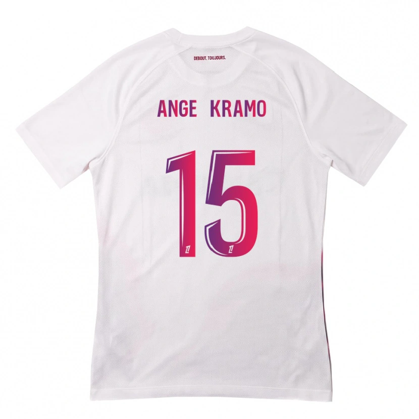 Danxen Kinderen Marie Ange Kramo #15 Wit Roze Paars Uitshirt Uittenue 2026/27 T-Shirt