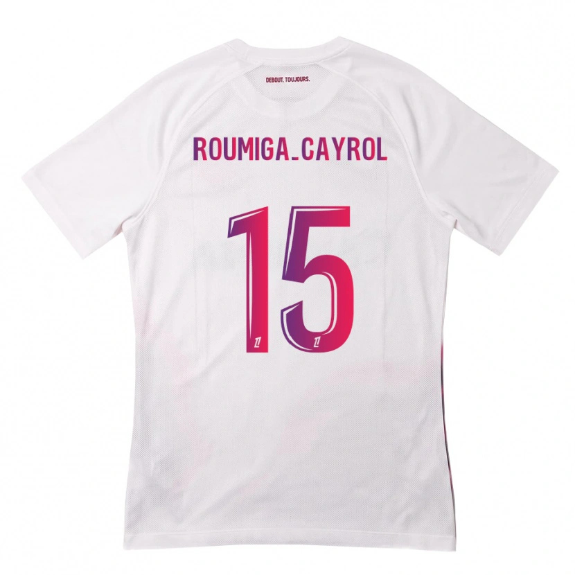 Danxen Kinderen Sonia Roumiga-Cayrol #15 Wit Roze Paars Uitshirt Uittenue 2026/27 T-Shirt