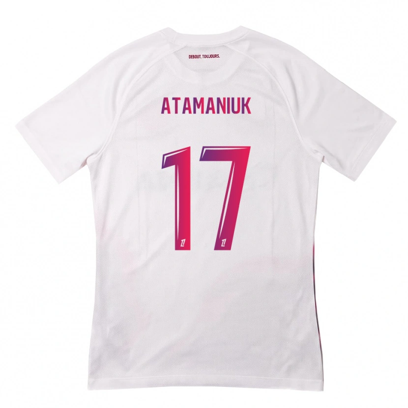 Danxen Kinderen Alexandra Atamaniuk #17 Wit Roze Paars Uitshirt Uittenue 2026/27 T-Shirt