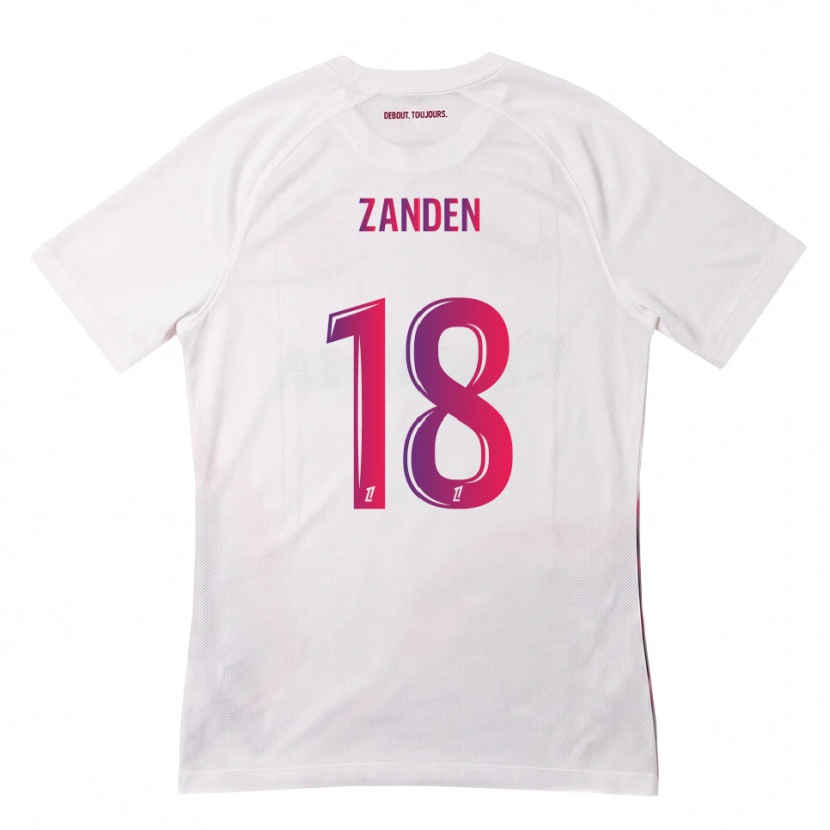 Danxen Kinderen Oliver Zandén #18 Wit Roze Paars Uitshirt Uittenue 2026/27 T-Shirt