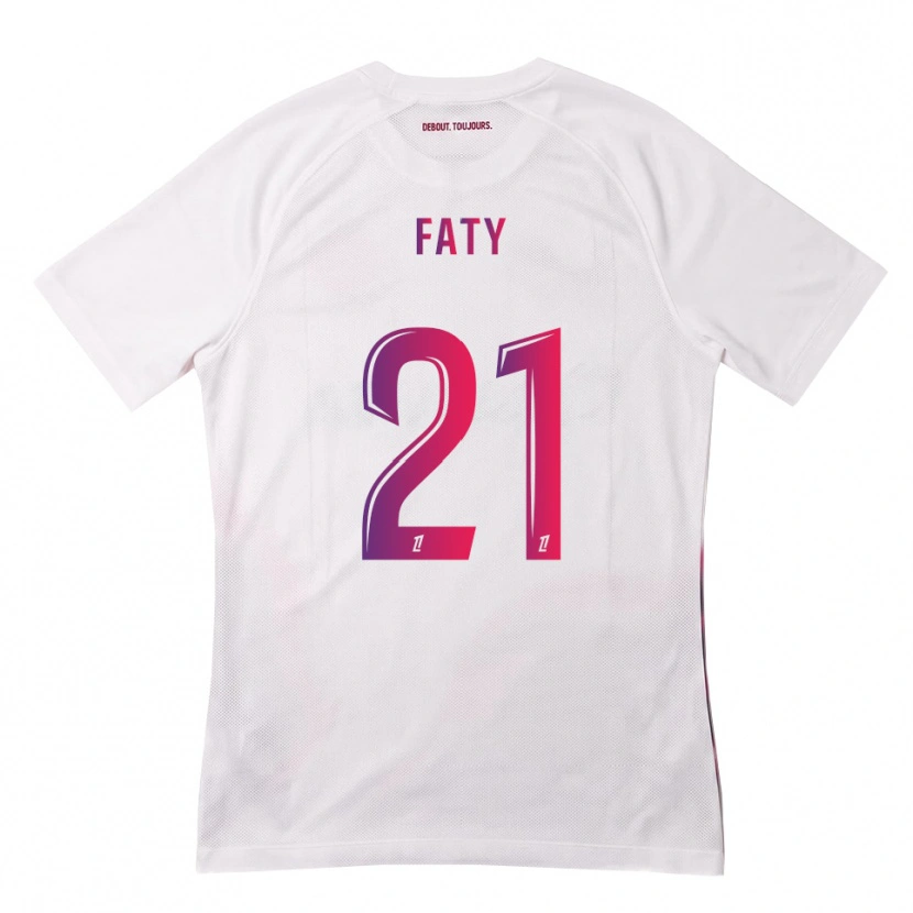 Danxen Kinderen Enzo Faty #21 Wit Roze Paars Uitshirt Uittenue 2026/27 T-Shirt