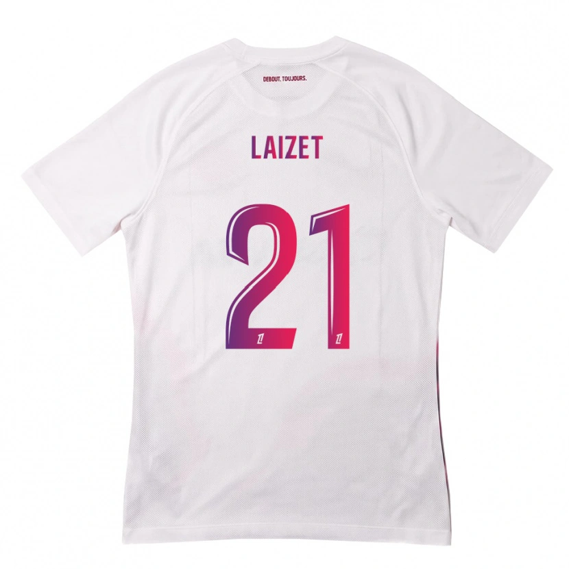 Danxen Kinderen Emma Laizet #21 Wit Roze Paars Uitshirt Uittenue 2026/27 T-Shirt