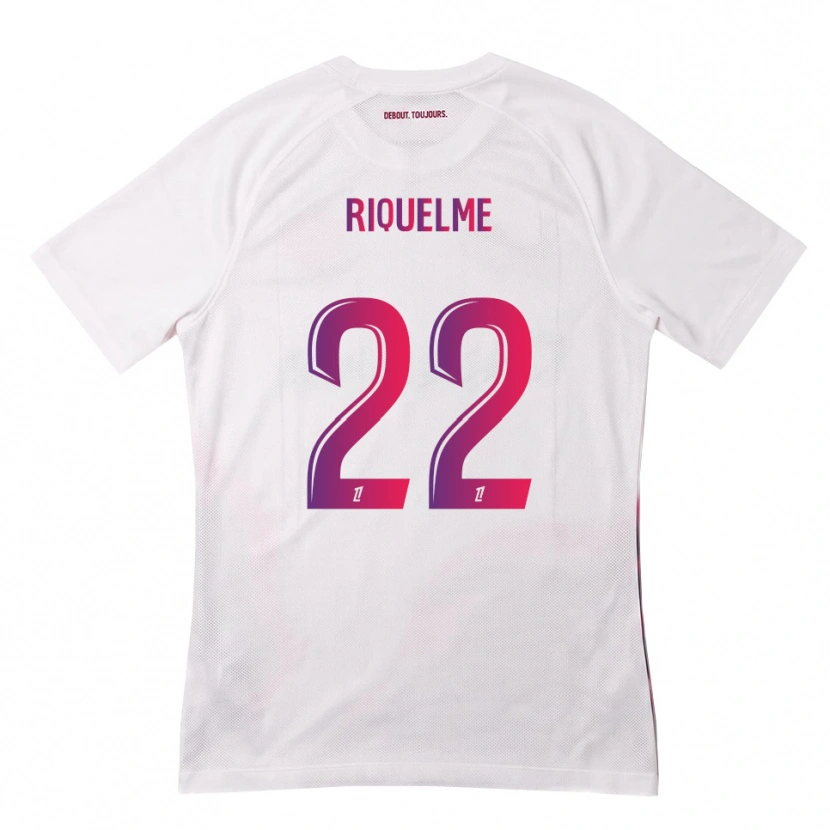 Danxen Kinderen Laura Riquelme #22 Wit Roze Paars Uitshirt Uittenue 2026/27 T-Shirt