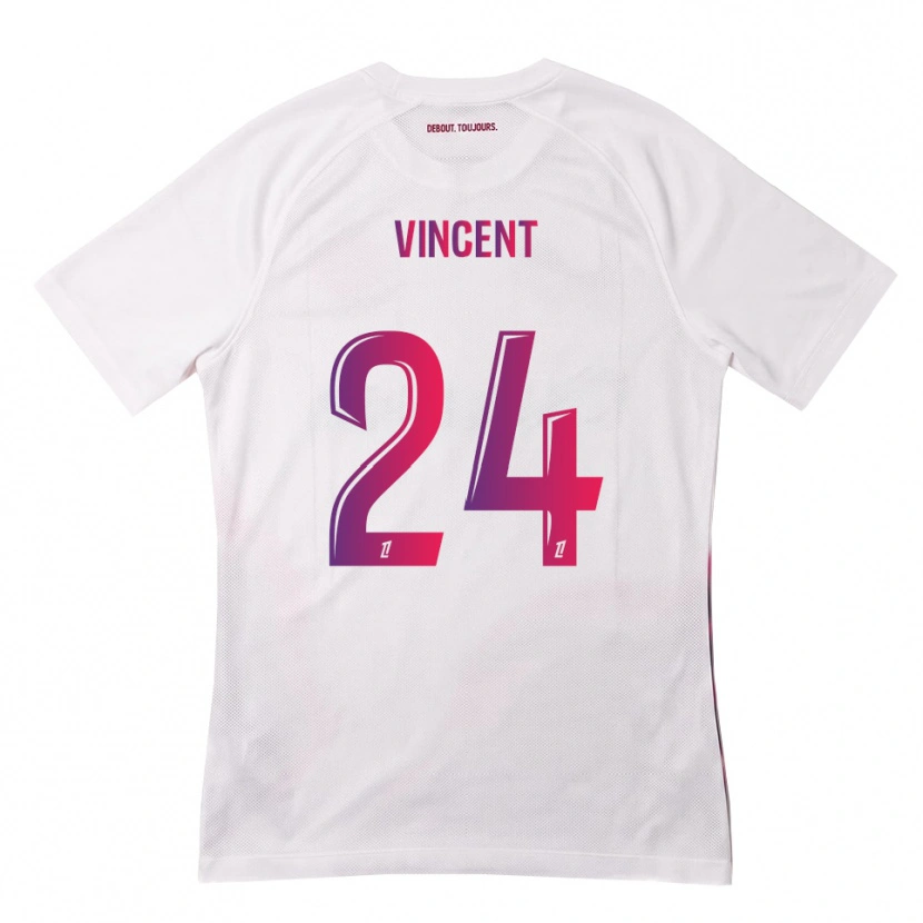 Danxen Kinderen Magalie Vincent #24 Wit Roze Paars Uitshirt Uittenue 2026/27 T-Shirt