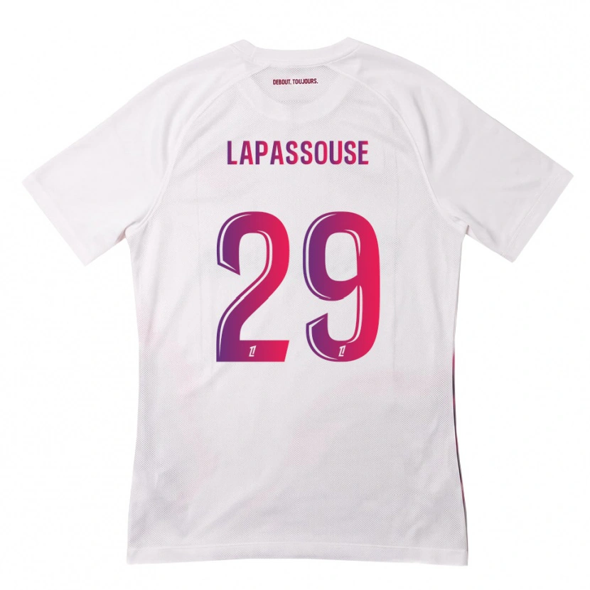 Danxen Kinderen Louna Lapassouse #29 Wit Roze Paars Uitshirt Uittenue 2026/27 T-Shirt