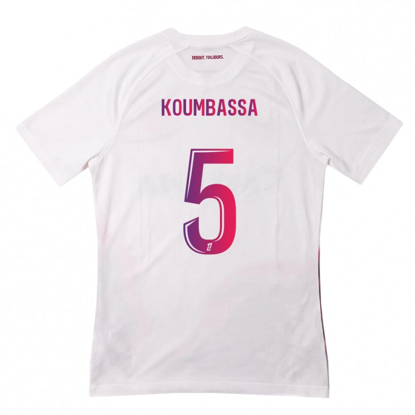 Danxen Kinderen Seny Koumbassa #5 Wit Roze Paars Uitshirt Uittenue 2026/27 T-Shirt
