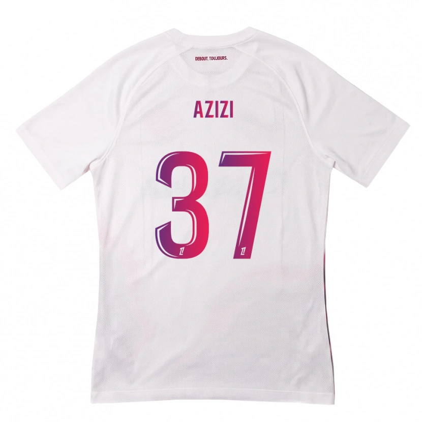 Danxen Kinderen Ilyas Azizi #37 Wit Roze Paars Uitshirt Uittenue 2026/27 T-Shirt