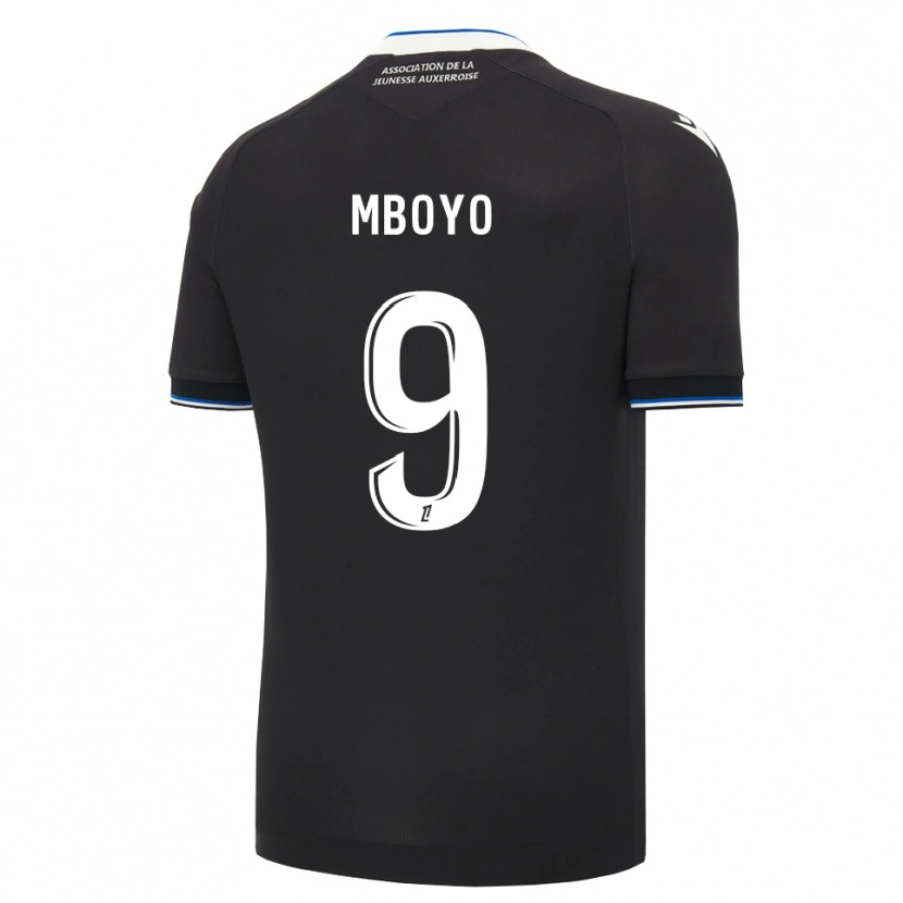 Danxen Kinderen Andy Mboyo #9 Zwart Blauw Wit Uitshirt Uittenue 2026/27 T-Shirt