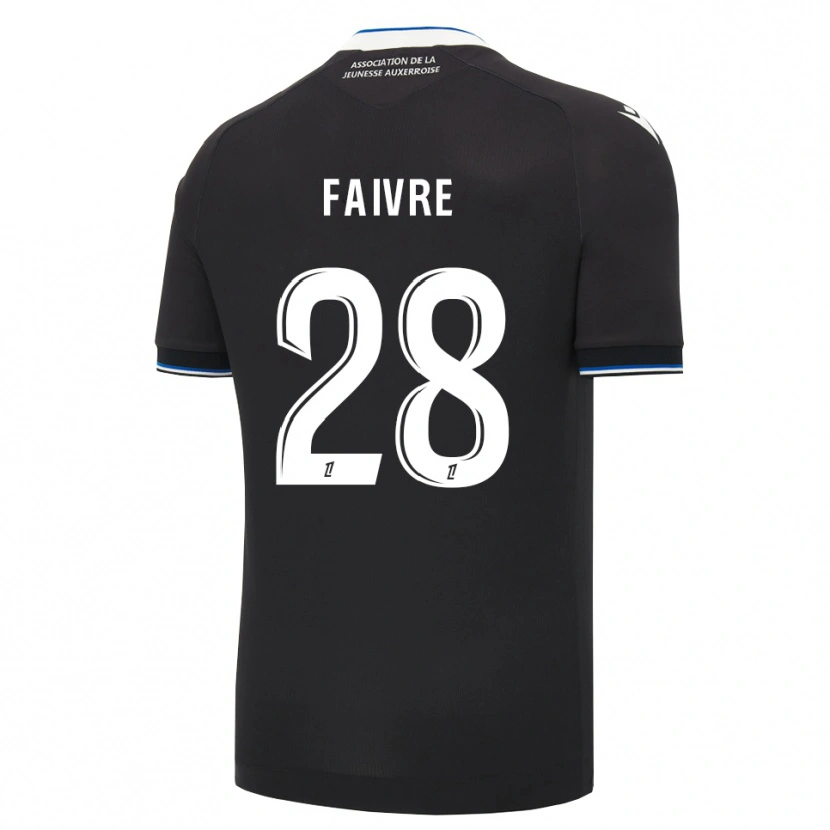 Danxen Kinderen Romain Faivre #28 Zwart Blauw Wit Uitshirt Uittenue 2026/27 T-Shirt