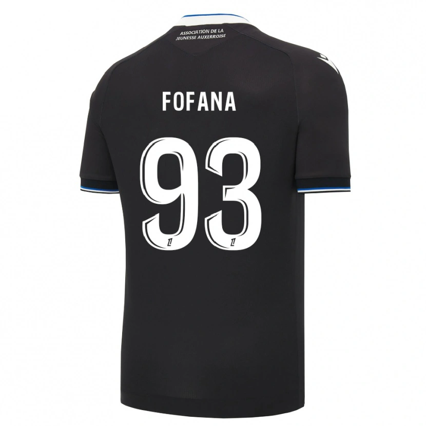 Danxen Kinderen Sékou Fofana #93 Zwart Blauw Wit Uitshirt Uittenue 2026/27 T-Shirt