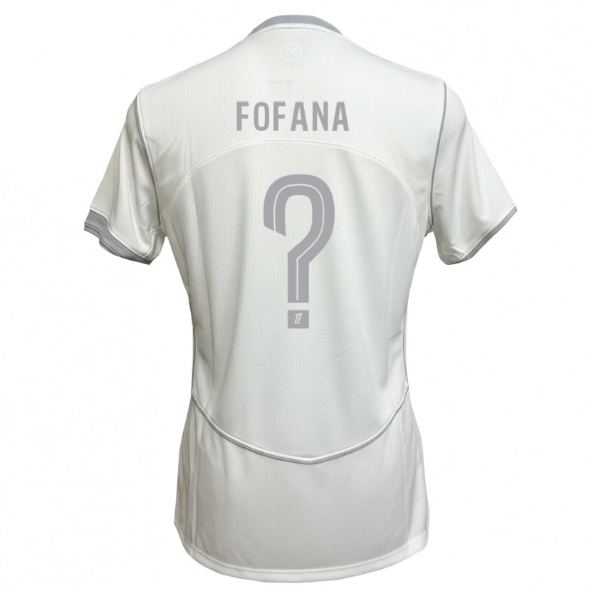 Danxen Kinderen N'faly Fofana #0 Wit Grijs Uitshirt Uittenue 2026/27 T-Shirt