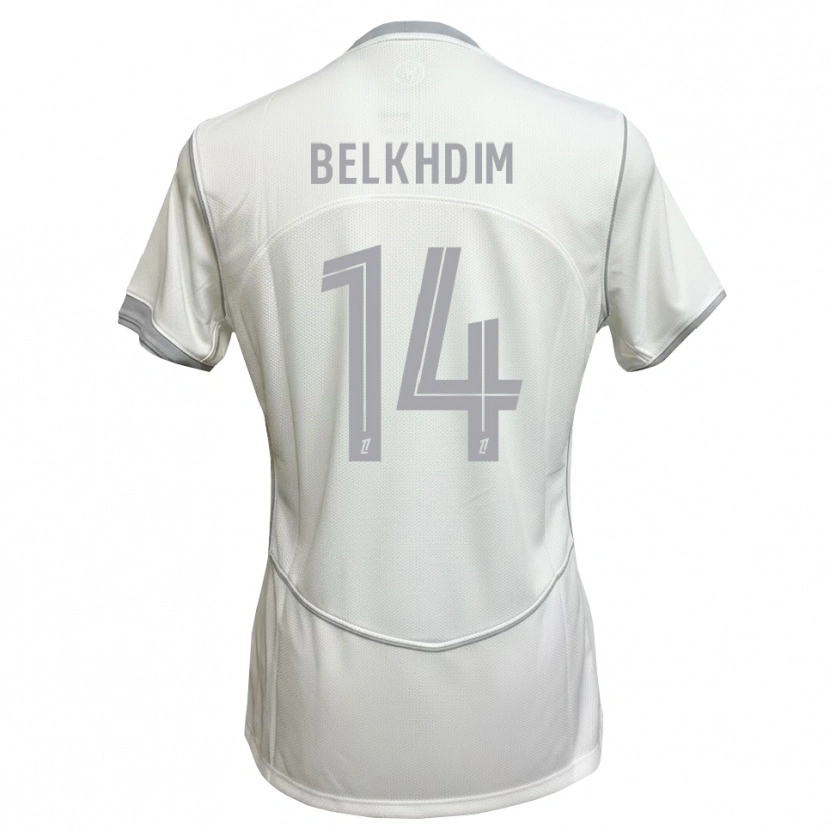 Danxen Kinderen Yassin Belkhdim #14 Wit Grijs Uitshirt Uittenue 2026/27 T-Shirt