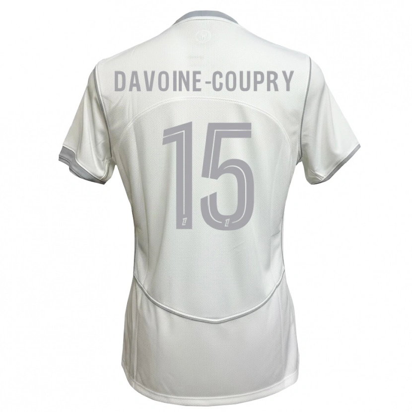 Danxen Kinderen Eliot Davoine-Coupry #15 Wit Grijs Uitshirt Uittenue 2026/27 T-Shirt