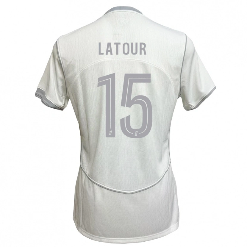 Danxen Kinderen Léo Latour #15 Wit Grijs Uitshirt Uittenue 2026/27 T-Shirt