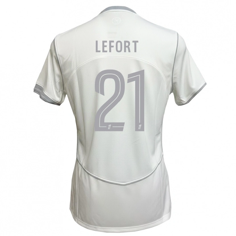 Danxen Kinderen Jordan Lefort #21 Wit Grijs Uitshirt Uittenue 2026/27 T-Shirt