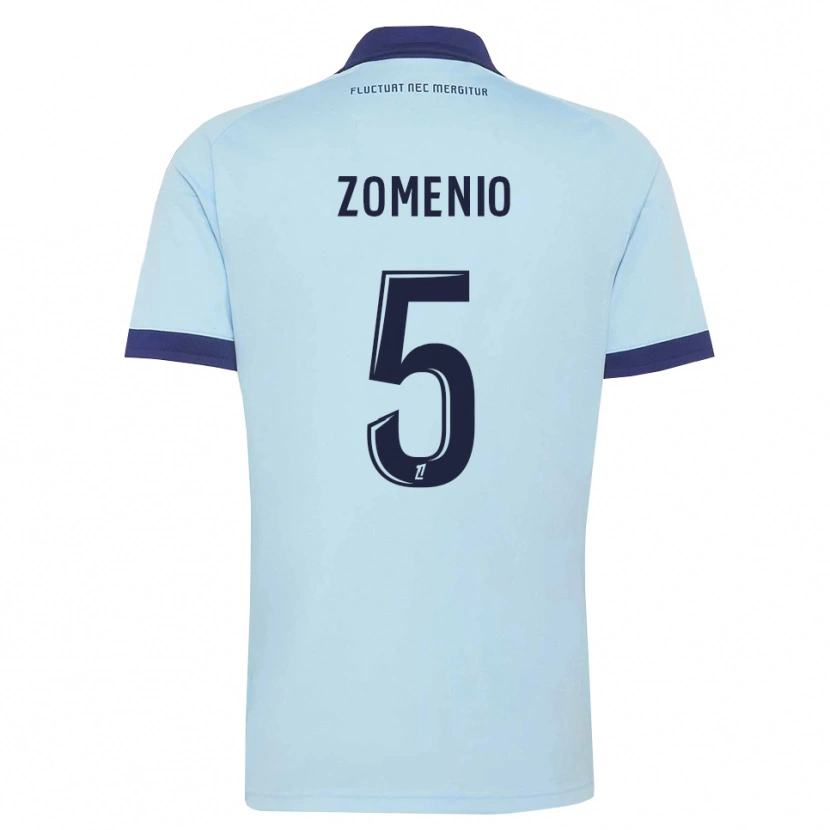 Danxen Kinderen Paco Zomenio #5 Centaurieblauw Zwart Uitshirt Uittenue 2026/27 T-Shirt