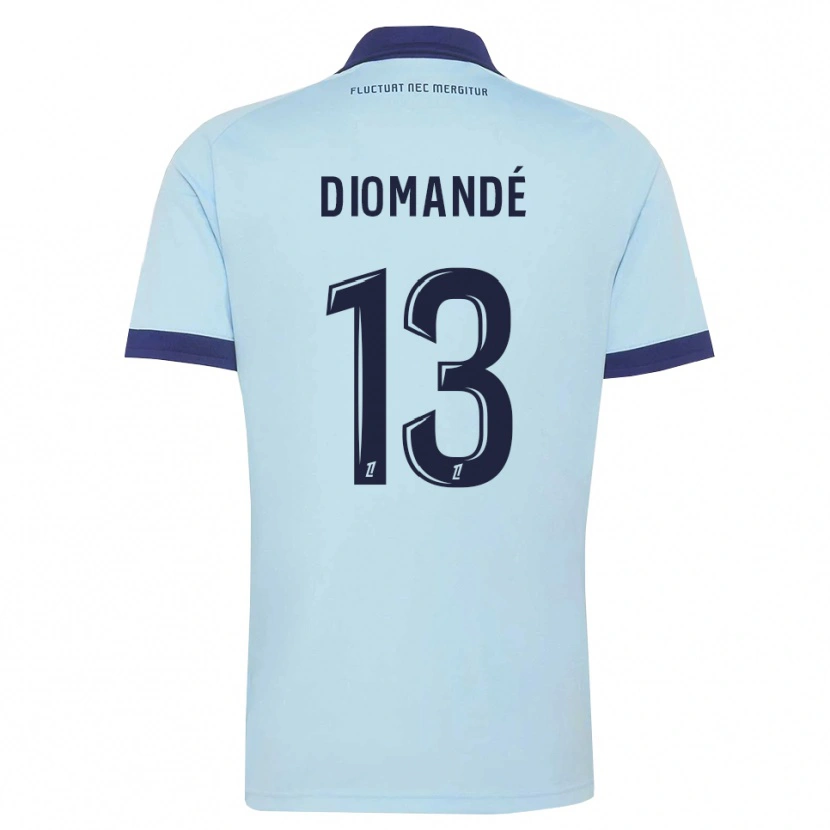 Danxen Kinderen Vassancy Diomandé #13 Centaurieblauw Zwart Uitshirt Uittenue 2026/27 T-Shirt