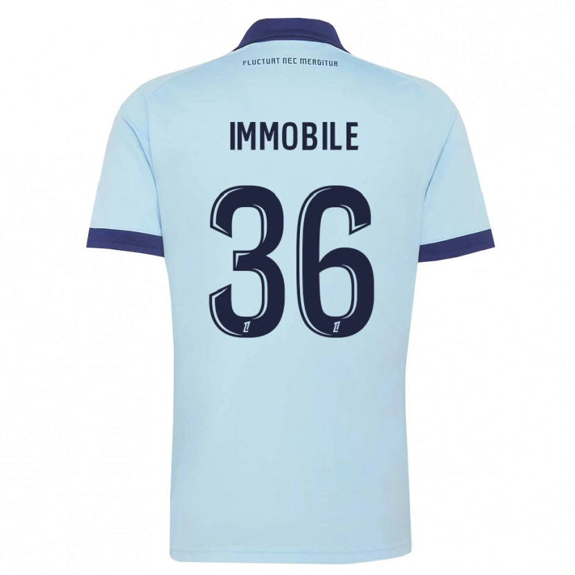 Danxen Kinderen Ciro Immobile #36 Centaurieblauw Zwart Uitshirt Uittenue 2026/27 T-Shirt
