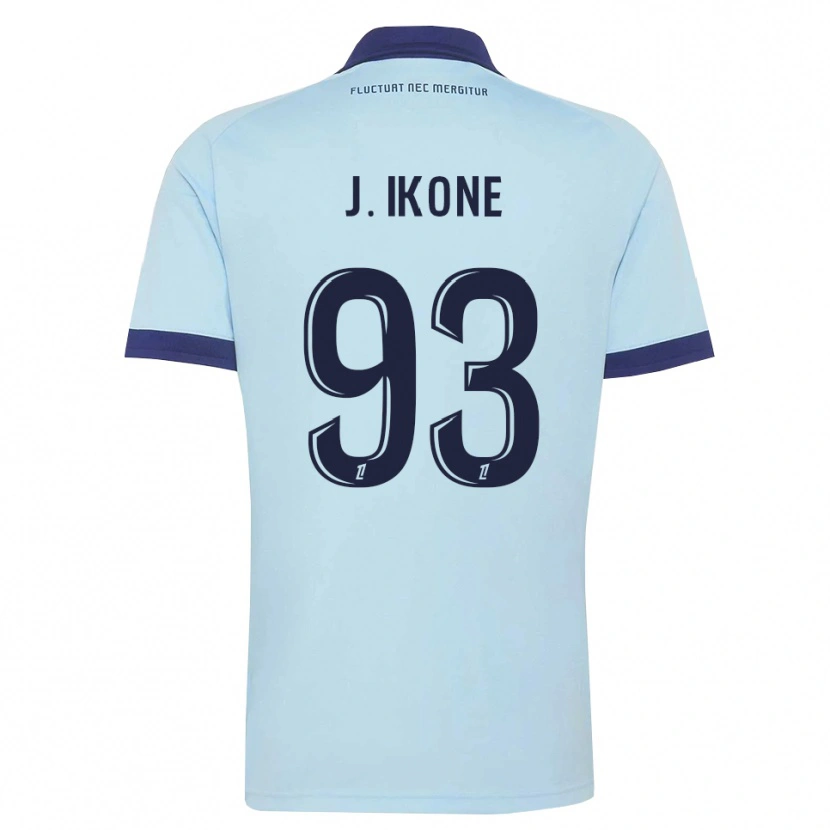 Danxen Kinderen Jonathan Ikoné #93 Centaurieblauw Zwart Uitshirt Uittenue 2026/27 T-Shirt