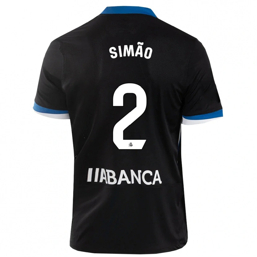 Danxen Kinderen Iano Simão #2 Zwart Blauw Wit Uitshirt Uittenue 2026/27 T-Shirt