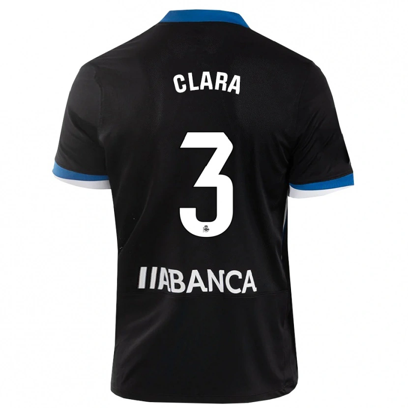 Danxen Kinderen Clara Rodríguez #3 Zwart Blauw Wit Uitshirt Uittenue 2026/27 T-Shirt
