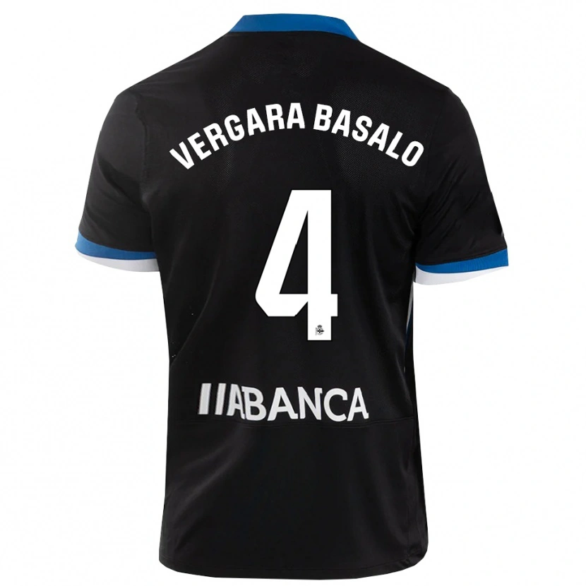 Danxen Kinderen David Vergara #4 Zwart Blauw Wit Uitshirt Uittenue 2026/27 T-Shirt