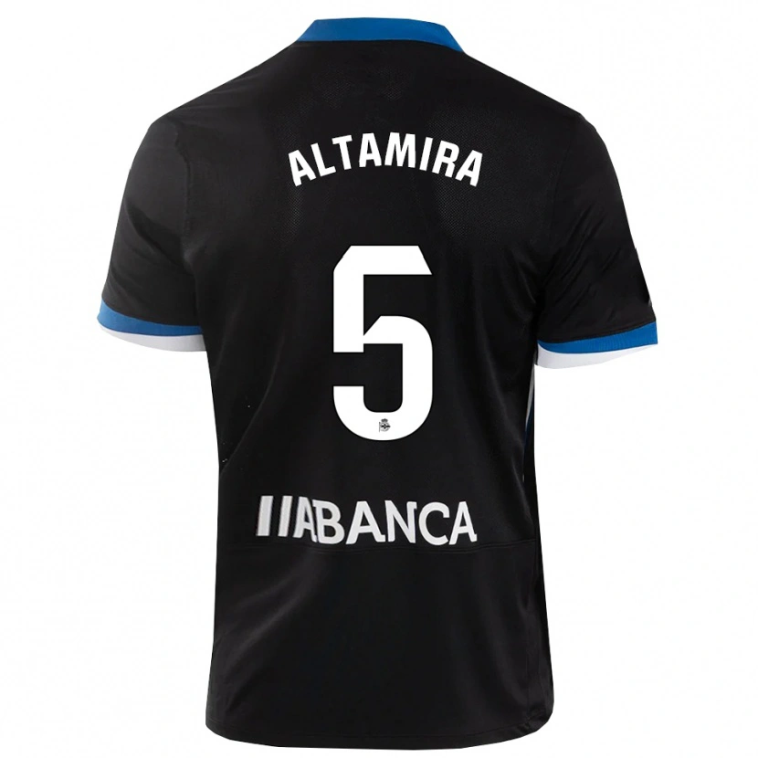 Danxen Kinderen Inés Altamira #5 Zwart Blauw Wit Uitshirt Uittenue 2026/27 T-Shirt