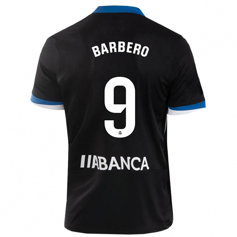 Danxen Kinderen Iván Barbero #9 Zwart Blauw Wit Uitshirt Uittenue 2026/27 T-Shirt