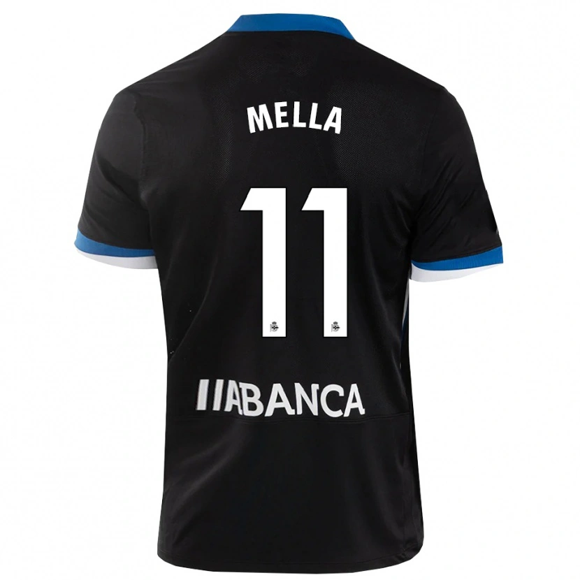 Danxen Kinderen David Mella #11 Zwart Blauw Wit Uitshirt Uittenue 2026/27 T-Shirt